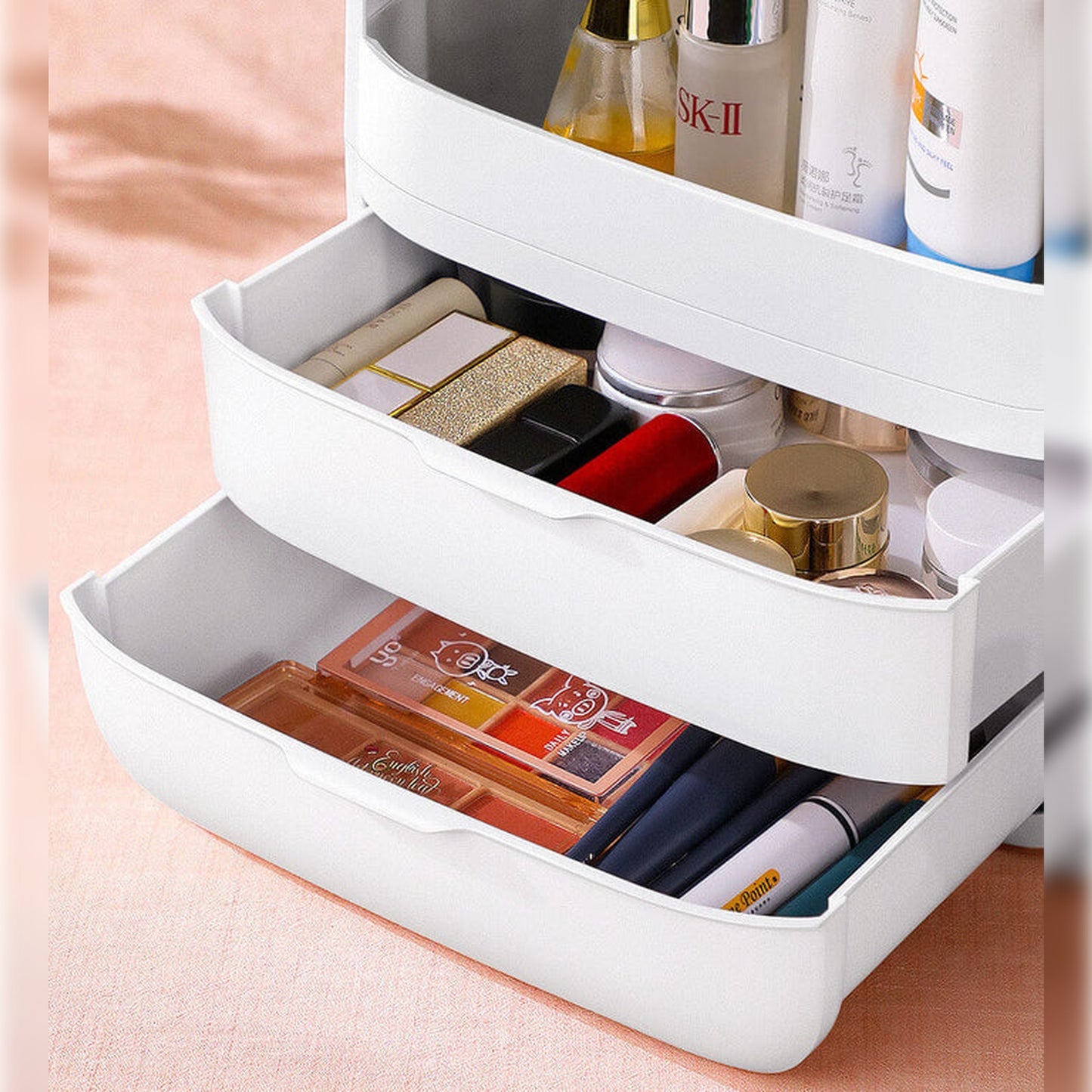 Caja de Maquillaje JOYBOS: Elegancia, Funcionalidad y Gran Capacidad para Organizar tus Cosméticos. Ideal como Regalo