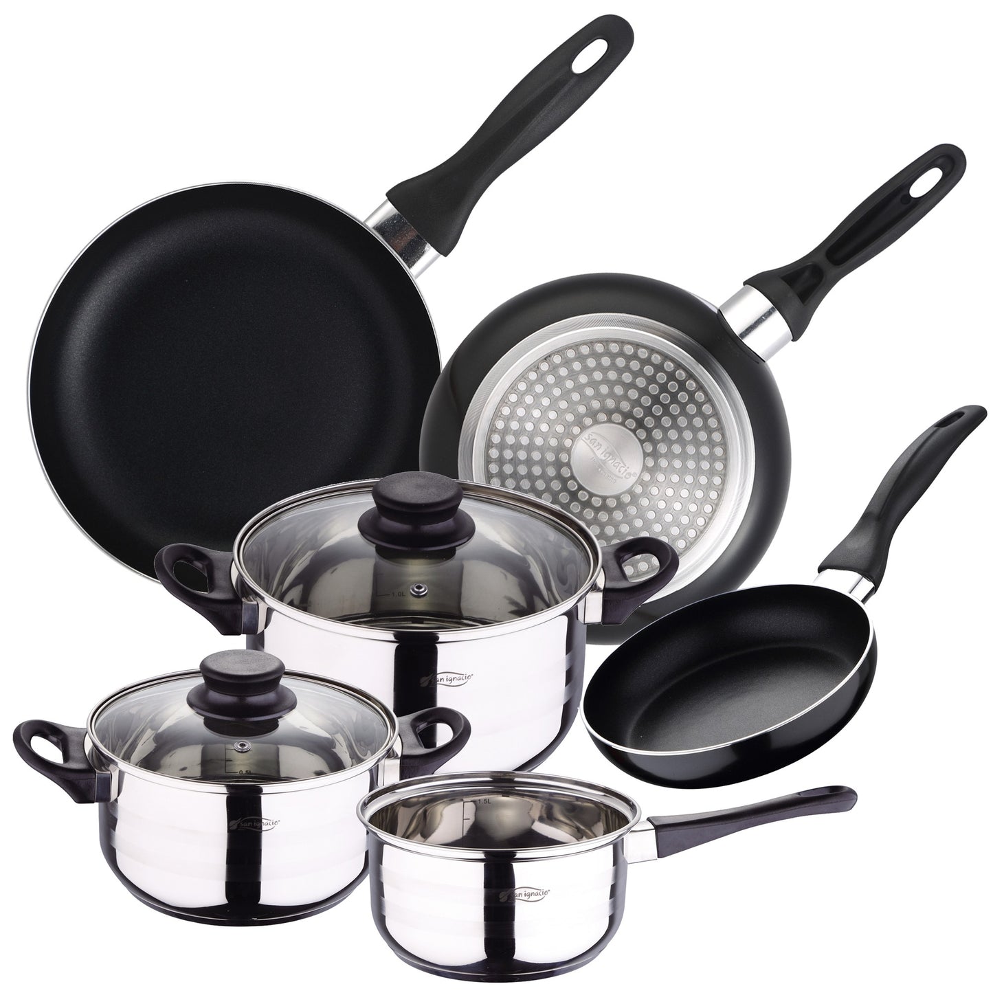 Set San Ignacio con Sartenes y Batería de Cocina de 5 Piezas