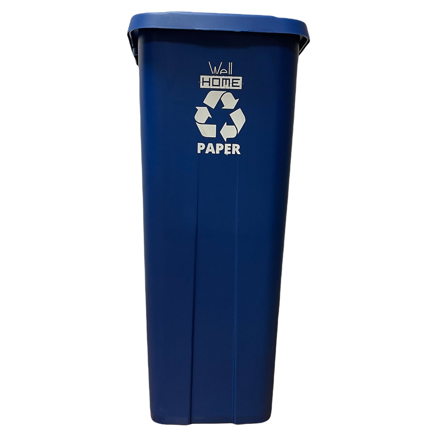 Contenedor - Cubo de Basura WellHome Reciclo 110L con Tapa y Ruedas, Ideal para Reciclaje de Papel y Cartón