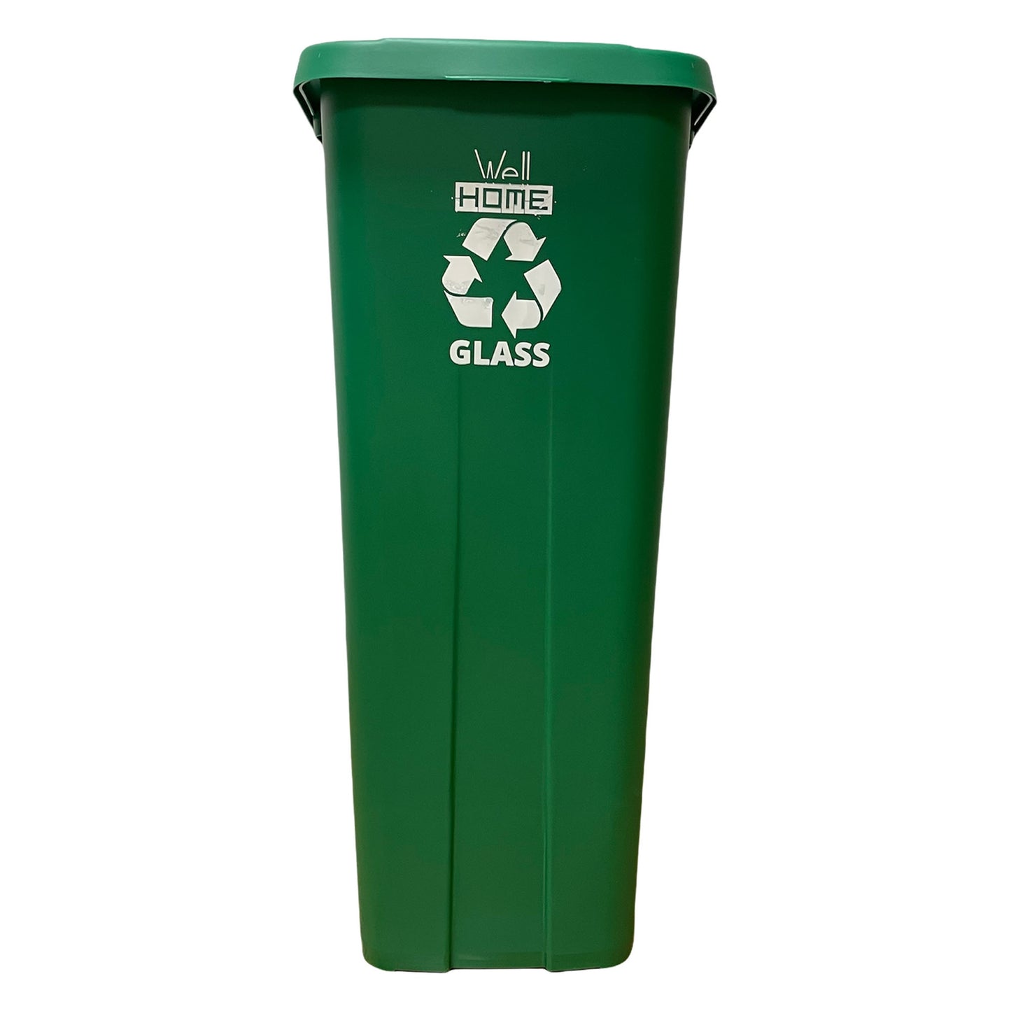 Contenedor - Cubo de Basura WellHome Reciclo 110L con Tapa y Ruedas, Ideal para Reciclaje de Papel y Cartón